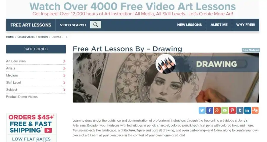 Over 4000 Free Video Art Lessons