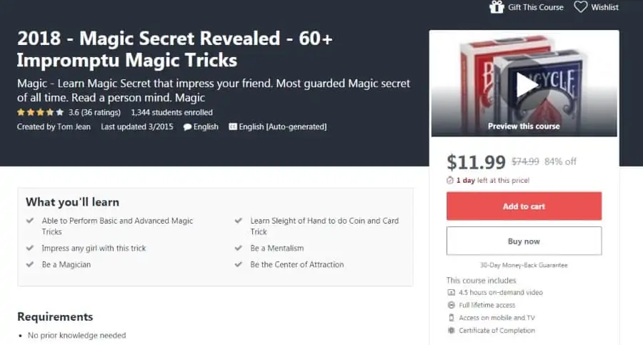 2018 - Magic Secret Revealed - 60+ Impromptu Magic Tricks