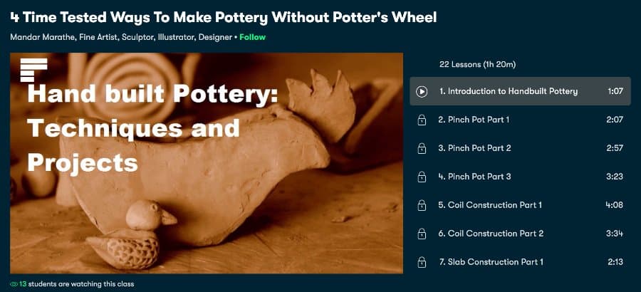 Course_ 4 Time Tested Ways to Make Pottery Without Potter’s Wheel