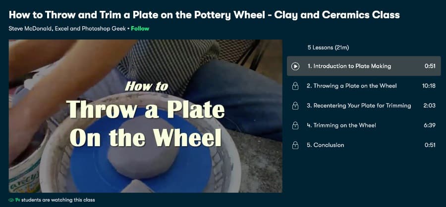Course_ How to Throw and Trime a Plate on the Pottery Wheel - Clay and Ceramics Class