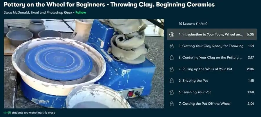 Course: Pottery on the Wheel for Beginners - Throwing Clay, Beginning Ceramics (Skillshare)
