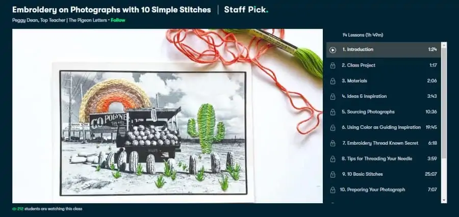 Course: Embroidery on Photographs with 10 Simple Stitches