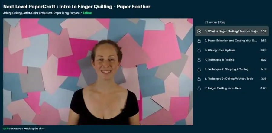 Course: Next Level PaperCraft: Intro to Finger Quilling - Paper Feather