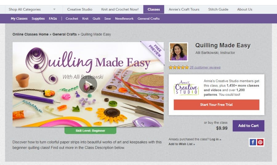 Course: Quilling Made Easy