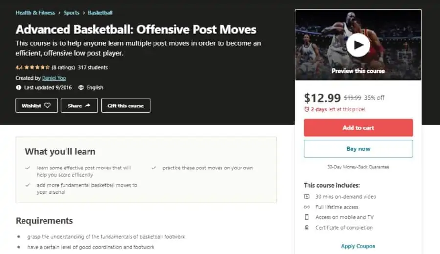 Advanced Basketball: Offensive Post Moves
