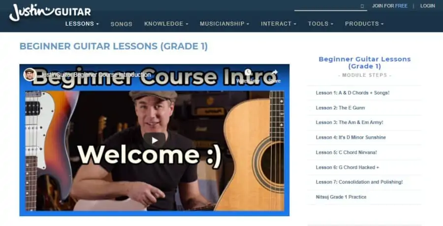 Beginner Guitar Lessons (Grade 1)