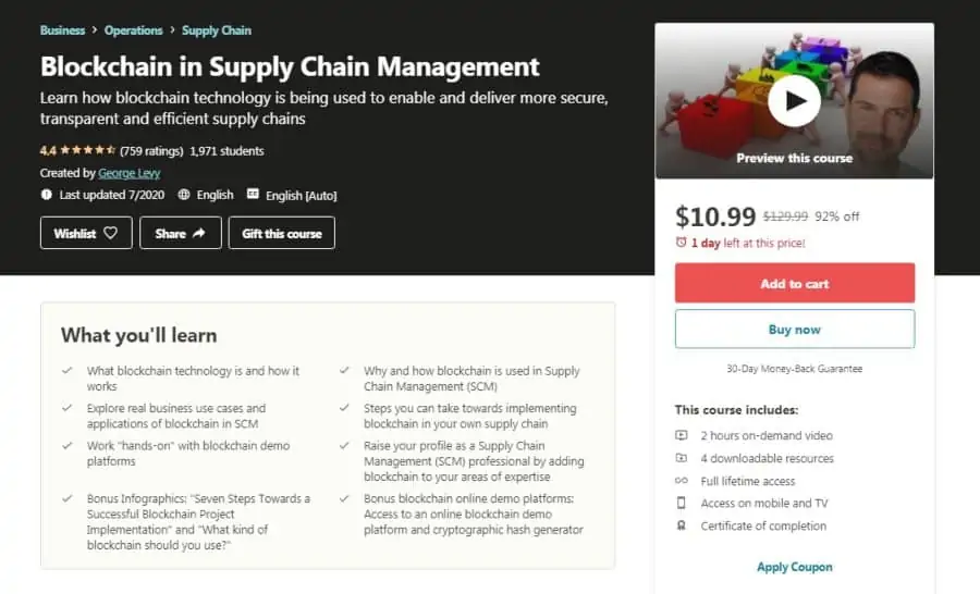 Blockchain in Supply Chain Management