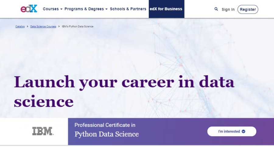 Professional Certificate in Python Data Science – IBM