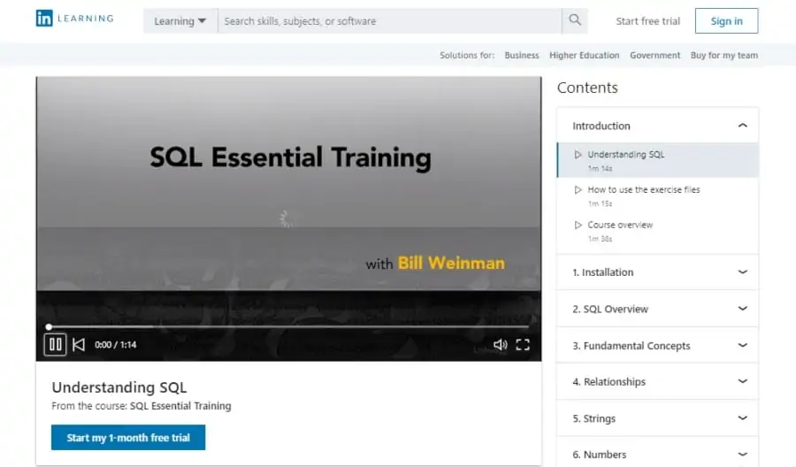 SQL Essential Training