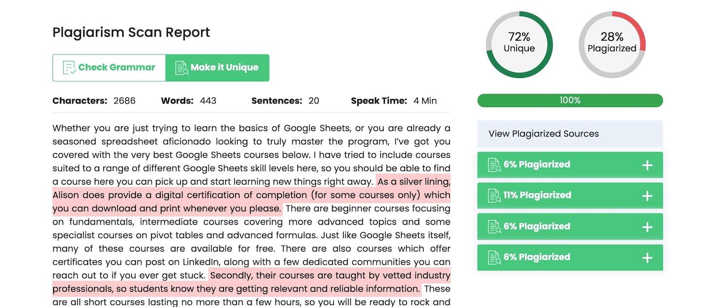 personal statement plagiarism checker free