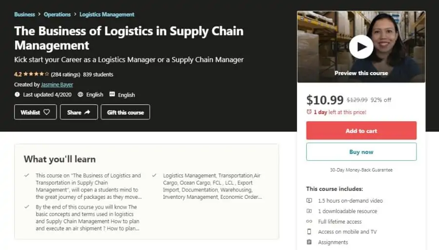 The Business of Logistics in Supply Chain Management