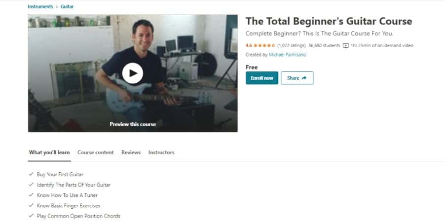 The Total Beginner's Guitar Course