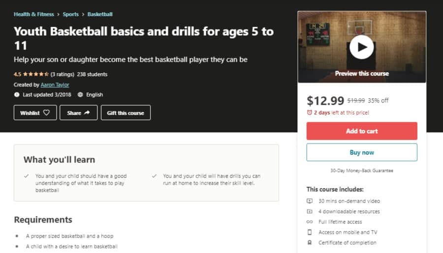 Youth Basketball basics and drills for ages 5 to 11