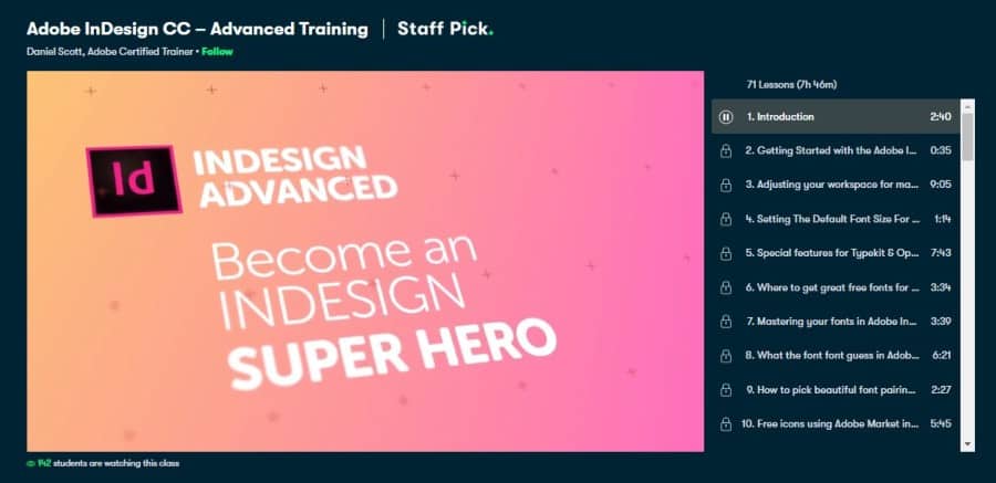 Adobe InDesign CC – Advanced Training