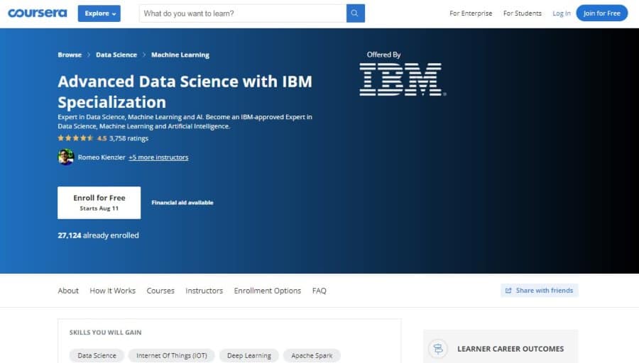 Advanced Data Science with IBM Specialization