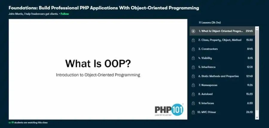 Foundations: Build Professional PHP Applications With Object-Oriented Programming