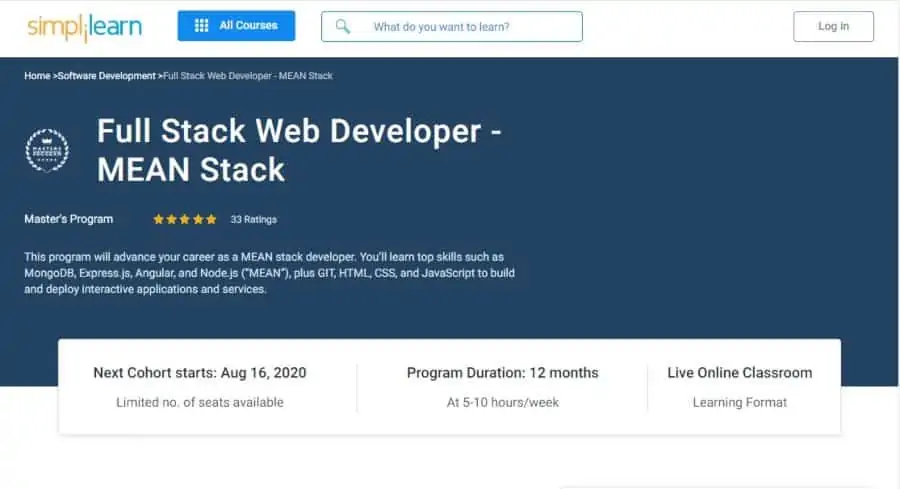 Full Stack Web Developer – MEAN Stack