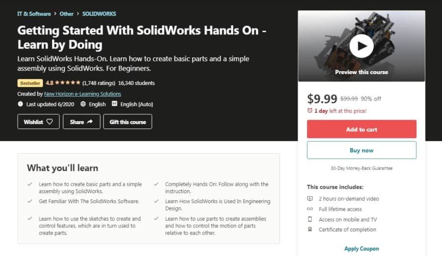 Getting Started With SolidWorks Hands-On – Learn By Doing