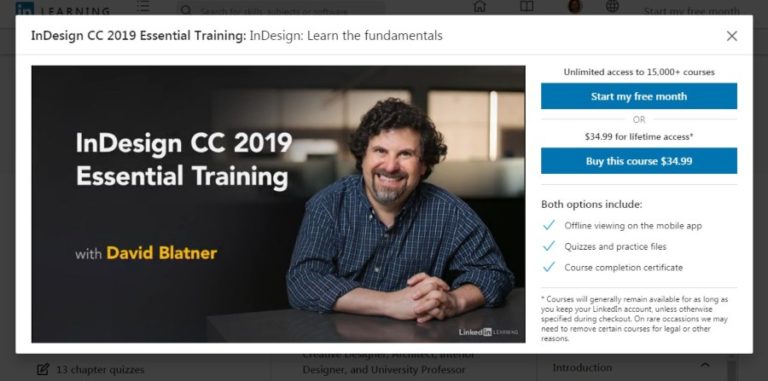 linkedin indesign cc 2017 essential training course