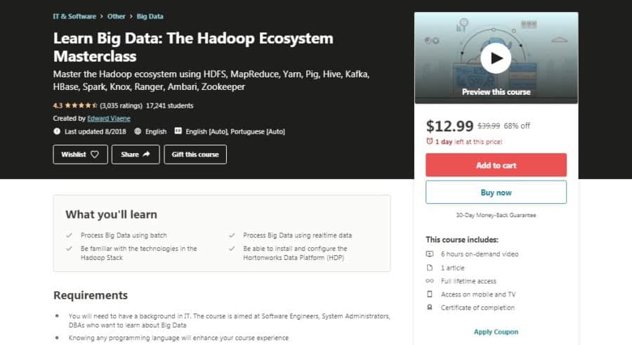 Learn Big Data: The Hadoop Ecosystem Masterclass
