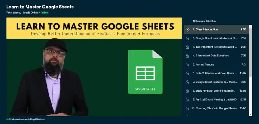 Learn to Master Google Sheets