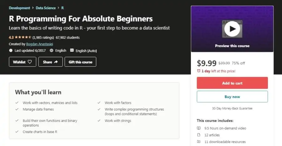 R Programming for Absolute Beginners