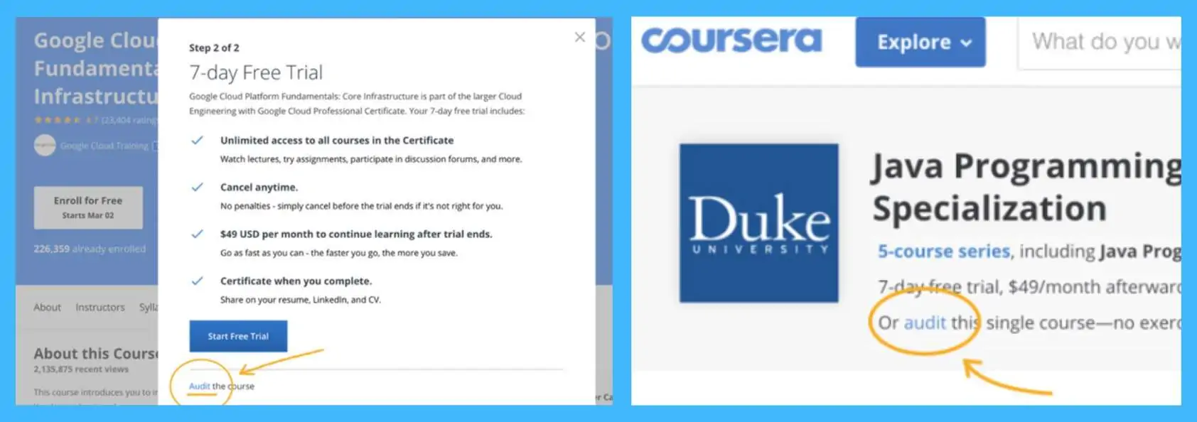 audit this course coursera