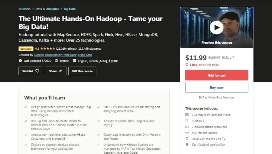 The Ultimate Hands-On Hadoop – Tame your Big Data!