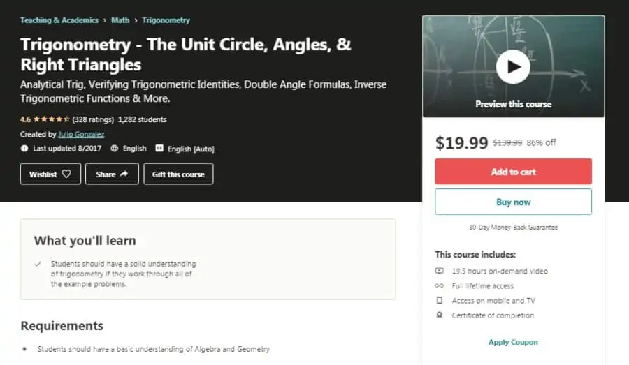 Trigonometry- The Unit Circle, Angles & Right Triangles