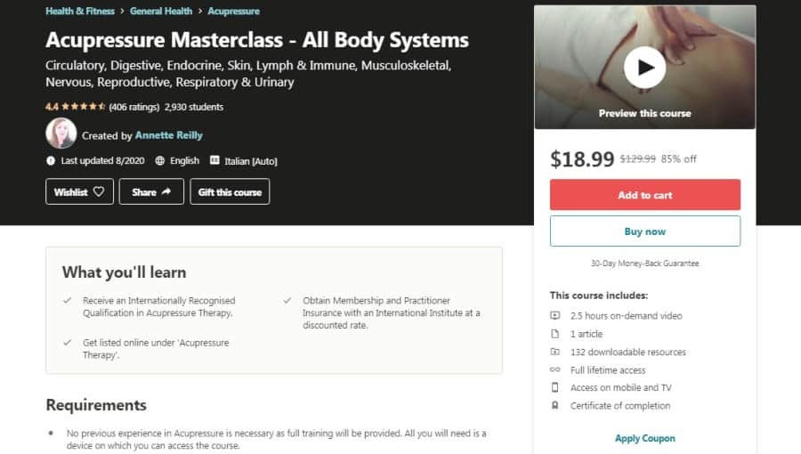 Acupressure Masterclass - All Body Systems