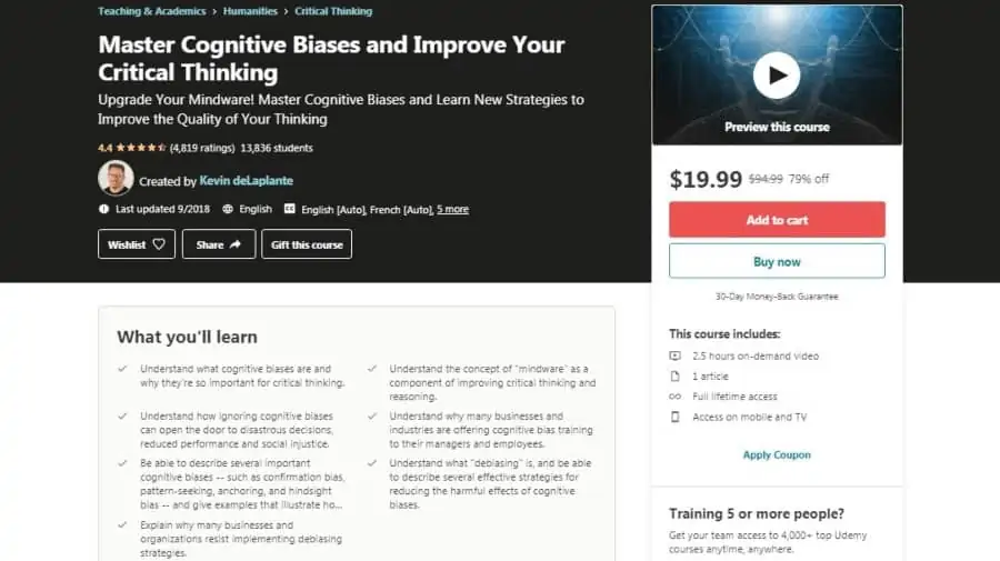Master Cognitive Biases and Improve Your Critical Thinking