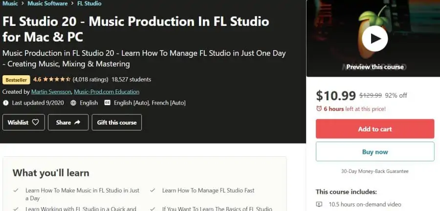 13. FL Studio 20 - Music Production In FL Studio for Mac & PC (Udemy)
