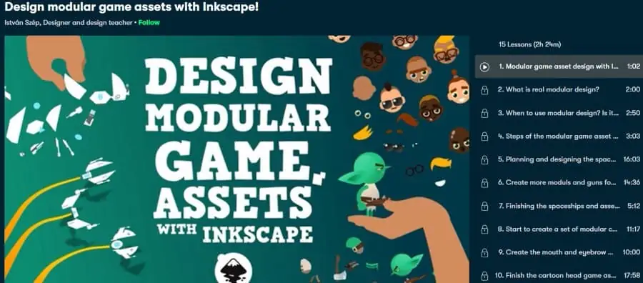 2. Design modular game assets with Inkscape! (Skillshare)