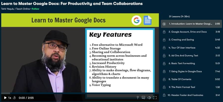 2. Learn to Master Google Docs_ For Productivity and Team Collaborations (Skillshare)