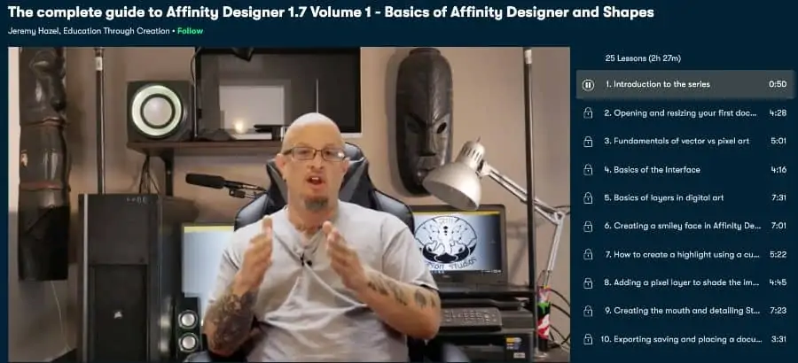 4. The complete guide to Affinity Designer 1.7 Volume 1 - Basics of Affinity Designer and Shapes (Sk