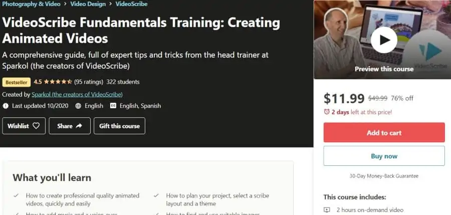 5. VideoScribe Fundamentals Training Creating Animated Videos (Udemy)