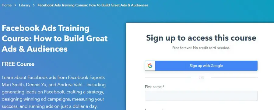 7. Facebook Ads Training Course How to Build Great Ads & Audiences (HubSpot Academy)