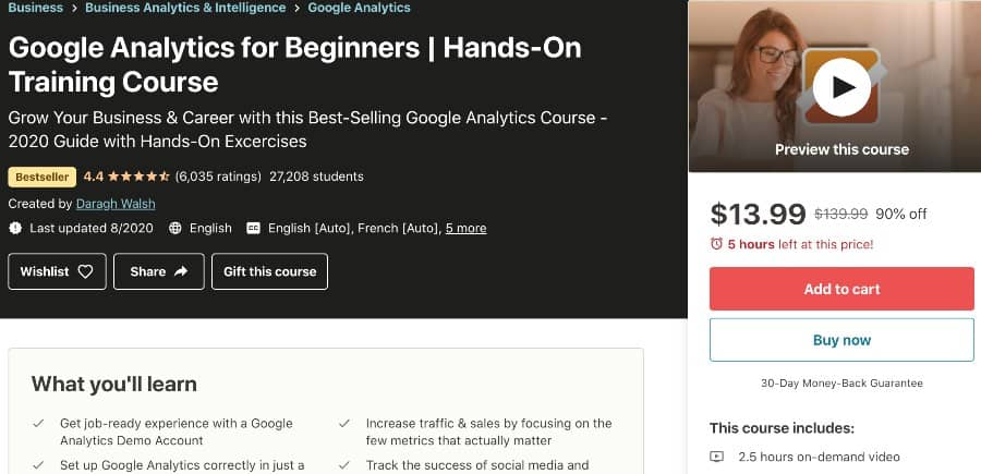 7. Google Analytics for Beginners _ Hands-On Training Course (Udemy)
