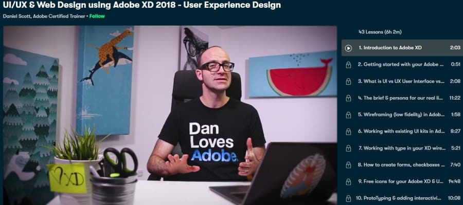 7. UI UX & Web Design using Adobe XD 2018 - User Experience Design (Skillshare)