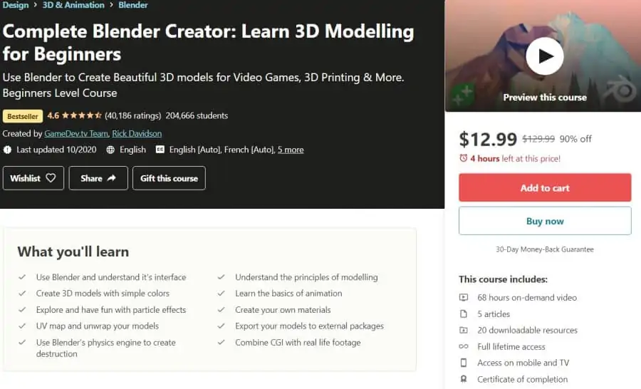 Complete Blender Creator Learn 3D Modelling for Beginners