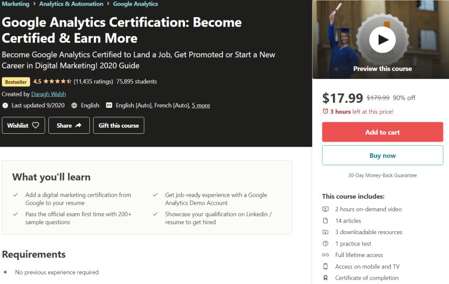 Google Analytics Certification Become Certified & Earn More