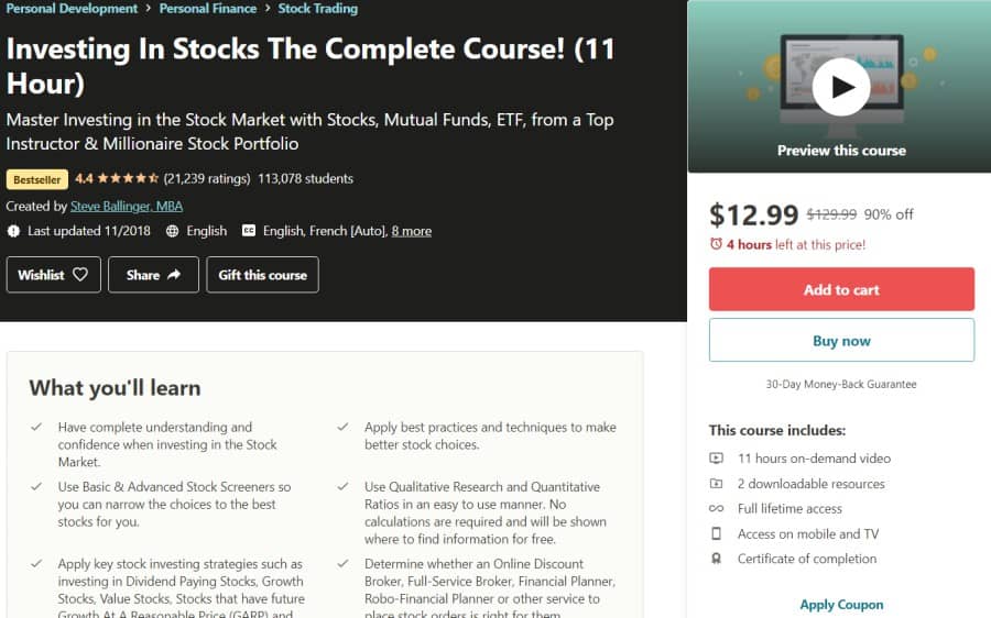 Investing In Stocks The Complete Course! (11 Hour)
