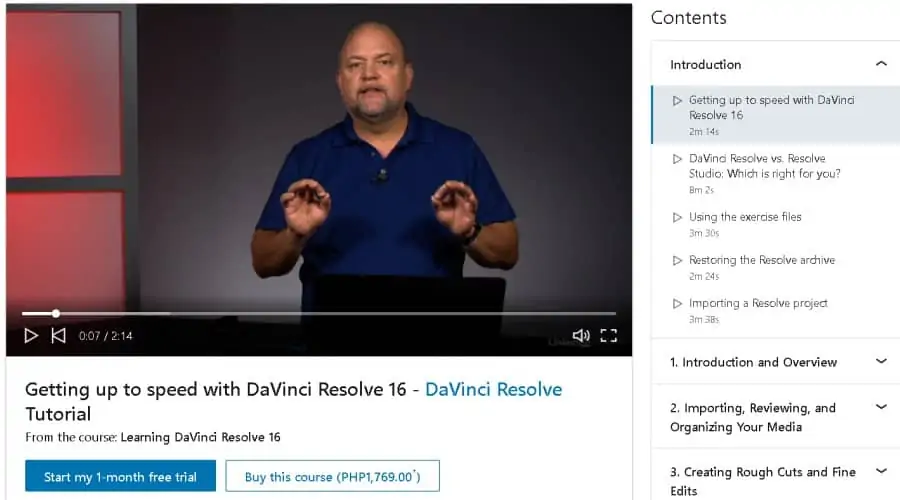 Learning DaVinc iResolve 16 (LinkedInLearning)