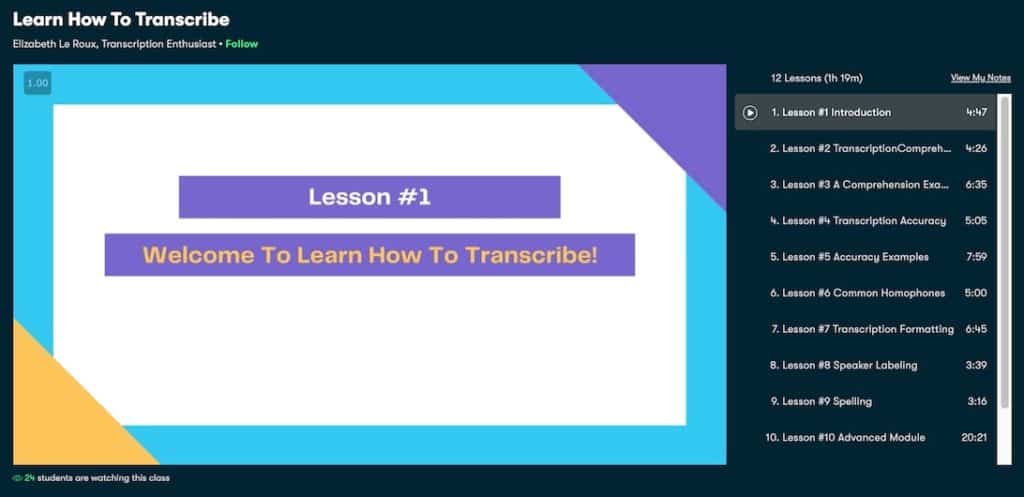 Learn How To Transcribe