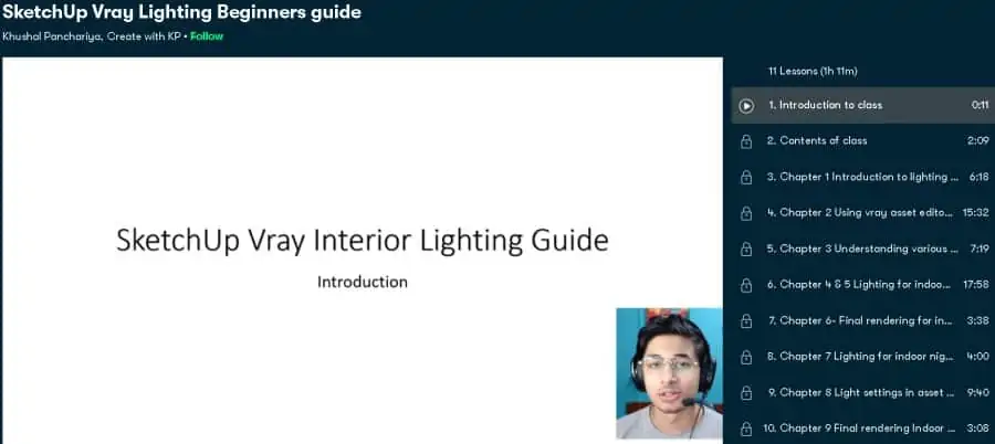 SketchUp Vray Lighting Beginners Guide (Skillshare)
