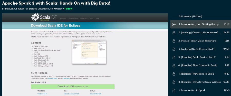 1. Apache Spark 3 with Scala Hands On with Big Data! (Skillshare)