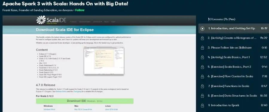 1. Apache Spark 3 with Scala Hands On with Big Data! (Skillshare)