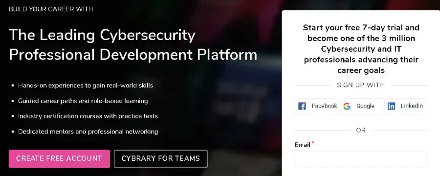 10. The Cybersecurity Training and IT Career Development Platform (Cybrary)