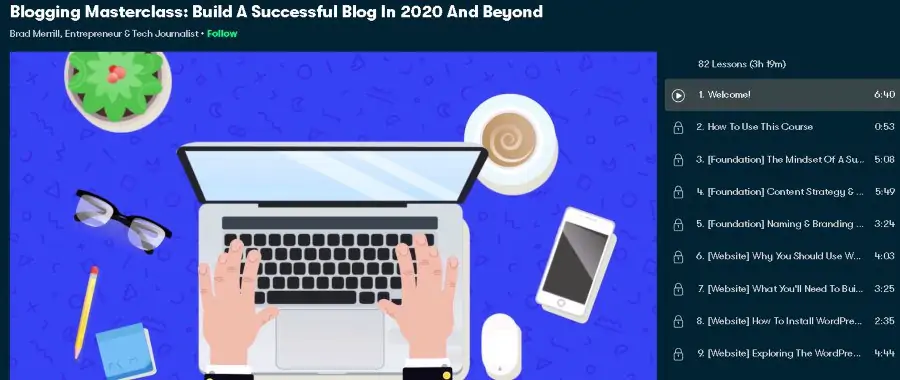 2. Blogging Masterclass Build A Successful Blog In 2020 And Beyond (Skillshare)