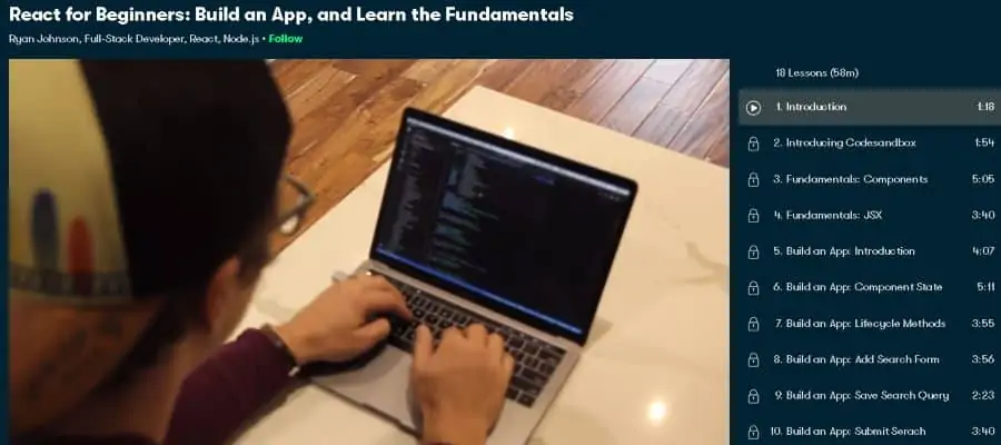 3. React for Beginners Build an App, and Learn the Fundamentals (Skillshare)